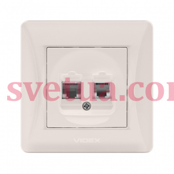 Розетка кремовая VF-BNSK2PC6TF3-CR фото