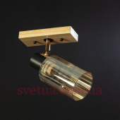 Свeтильник SR-N5106/1 BK+WOOD фото