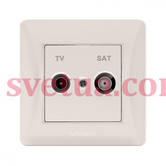 	 Розетка кремовая VF-BNSK2TVSATE-CR фото