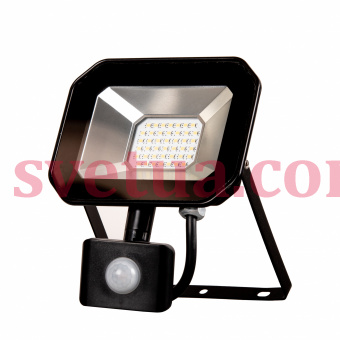 Прожектор с датчиком движения SLP-30W  SMD LED 6000K Д/Р BK фото