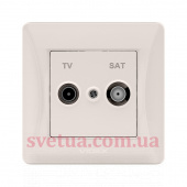 	 Розетка кремовая VF-BNSK2TVSATE-CR фото