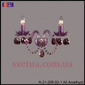 Бра Glass LPS N-21-205/02/1 all ametihyst Ni фото