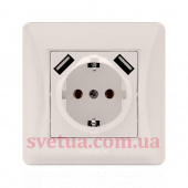 Розетка кремовая VF-BNSK1GU2-CR фото