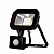 На фотографии Прожектор с датчиком движения SLP-10W  SMD LED 6000K Д/Р BK из раздела Прожекторы светодиодные цвет корпуса Чёрный на  источника света