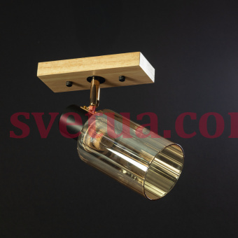 Свeтильник SR-N5106/1 BK+WOOD фото